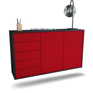 Sideboard Peoria, Bordeaux, hängend (136x79x35cm)