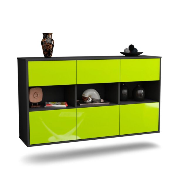 Sideboard Paterson, Grün, hängend (136x79x35cm)