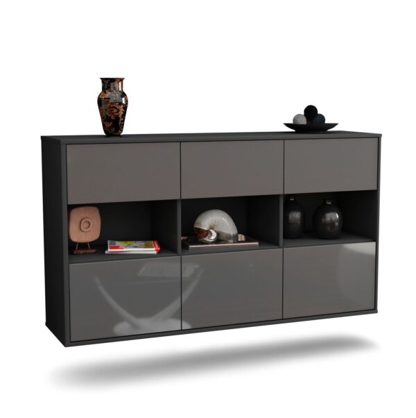 Sideboard Paterson, Grau, hängend (136x79x35cm)