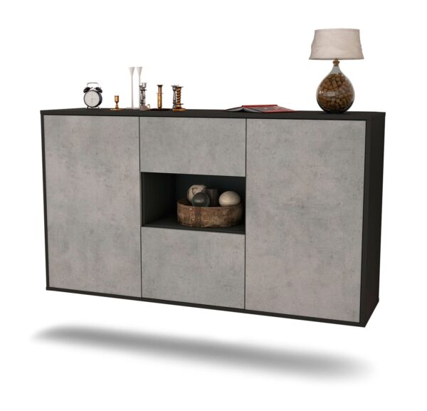 Sideboard Pasadena, Beton, hängend (136x79x35cm)