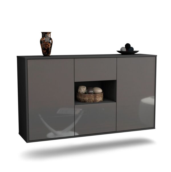 Sideboard Pasadena, Grau, hängend (136x79x35cm)