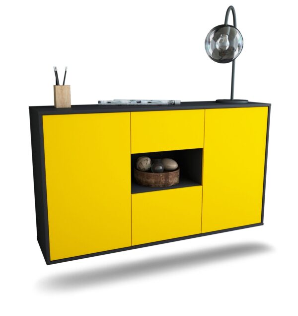 Sideboard Pasadena, Gelb, hängend (136x79x35cm)