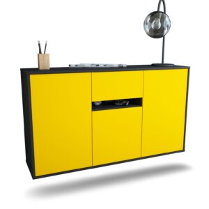 Sideboard Hampton, Gelb, hängend (136x79x35cm)