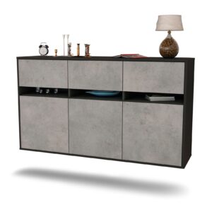 Sideboard Joliet, Beton, hängend (136x79x35cm)