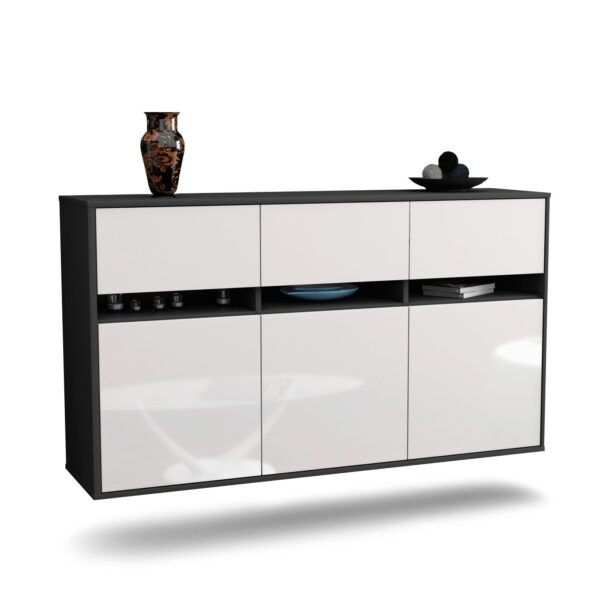Sideboard Joliet, Weiß, hängend (136x79x35cm)