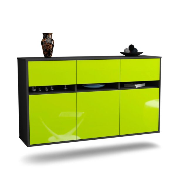 Sideboard Joliet, Grün, hängend (136x79x35cm)