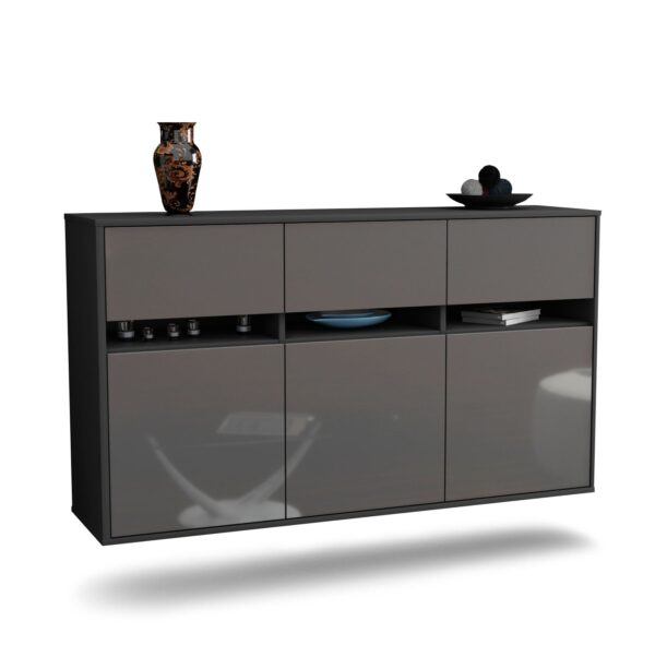 Sideboard Joliet, Grau, hängend (136x79x35cm)