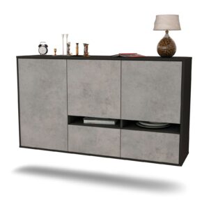 Sideboard Lancaster, Beton, hängend (136x79x35cm)