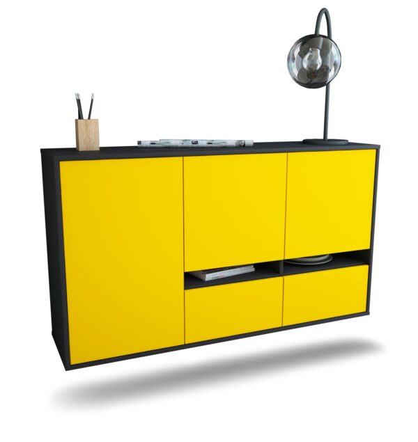 Sideboard Lancaster, Gelb, hängend (136x79x35cm)