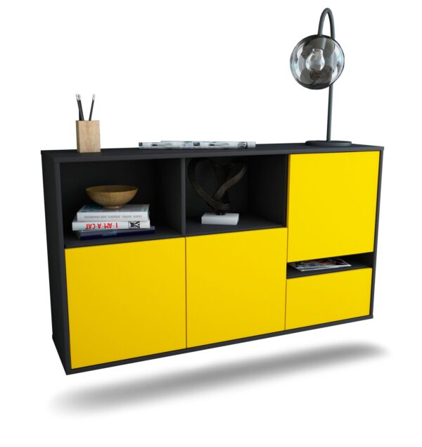 Sideboard Salinas, Gelb, hängend (136x79x35cm)