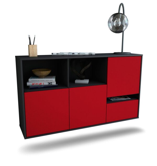 Sideboard Salinas, Bordeaux, hängend (136x79x35cm)