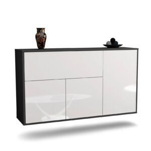 Sideboard Naperville, Weiß, hängend (136x79x35cm)