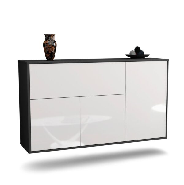 Sideboard Naperville, Weiß, hängend (136x79x35cm)