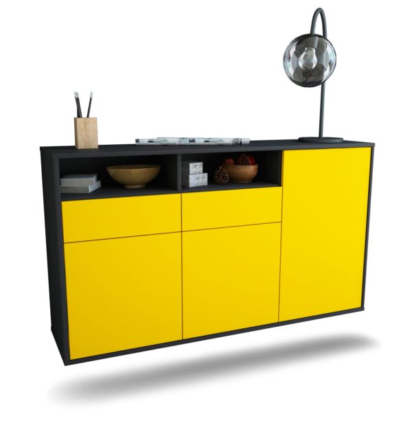 Sideboard Hollywood, Gelb, hängend (136x79x35cm)