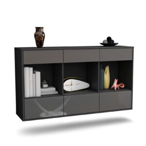 Sideboard Torrance, Grau, hängend (136x79x35cm)