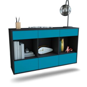 Sideboard Torrance, Türkis, hängend (136x79x35cm)