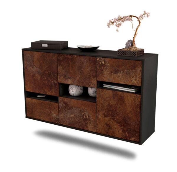 Sideboard Hayward, Rost, hängend (136x79x35cm)