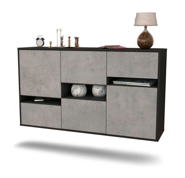 Sideboard Hayward, Beton, hängend (136x79x35cm)