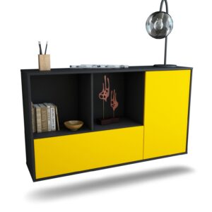 Sideboard Palmdale, Gelb, hängend (136x79x35cm)