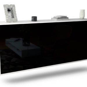 Sideboard Lakewood, Schwarz, hängend (180x79x35cm)