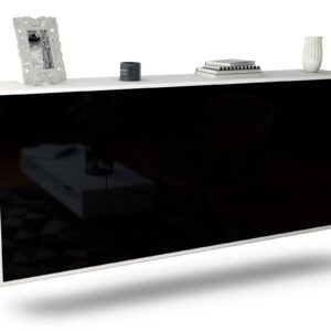 Sideboard Alexandria, Schwarz, hängend (180x79x35cm)