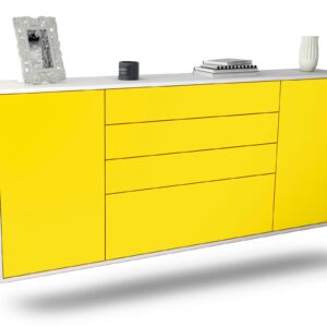 Sideboard Alexandria, Gelb, hängend (180x79x35cm)