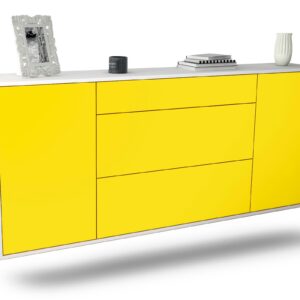 Sideboard Syracuse, Gelb, hängend (180x79x35cm)