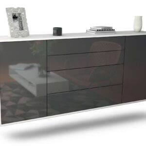 Sideboard Bridgeport, Grau, hängend (180x79x35cm)