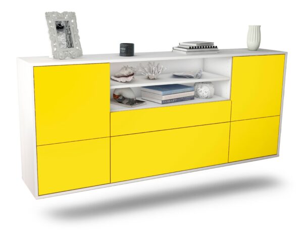 Sideboard Escondido, Gelb, hängend (180x79x35cm)