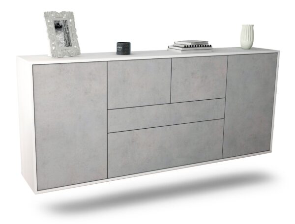 Sideboard Orange, Beton, hängend (180x79x35cm)