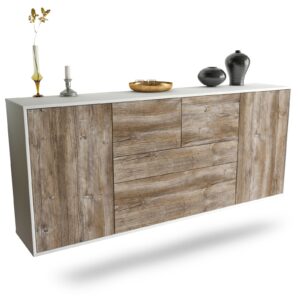 Sideboard Orange, Treibholz, hängend (180x79x35cm)