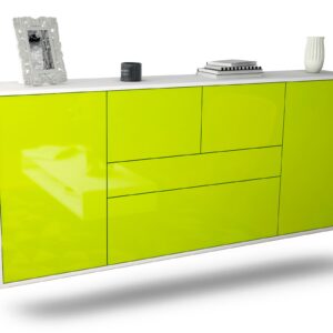 Sideboard Orange, Grün, hängend (180x79x35cm)