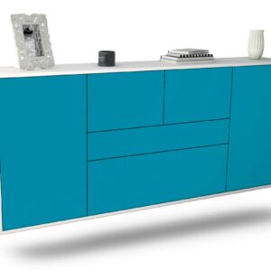 Sideboard Orange, Türkis, hängend (180x79x35cm)