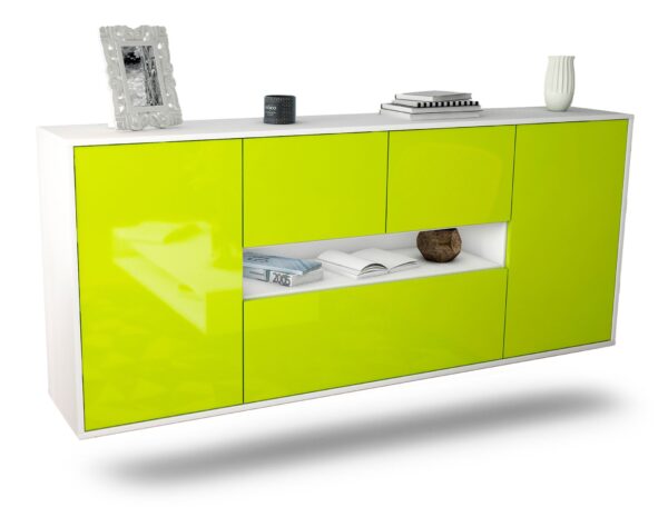 Sideboard Warren, Grün, hängend (180x79x35cm)