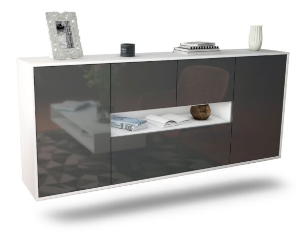 Sideboard Warren, Grau, hängend (180x79x35cm)