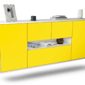 Sideboard Warren, Gelb, hängend (180x79x35cm)
