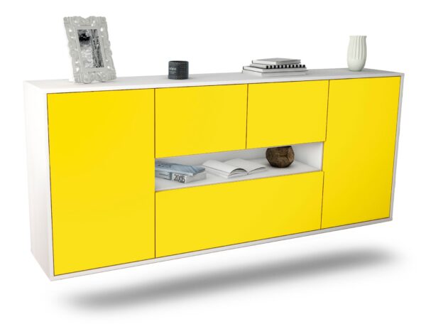 Sideboard Warren, Gelb, hängend (180x79x35cm)