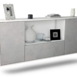 Sideboard Fort Collins, Beton, hängend (180x79x35cm)