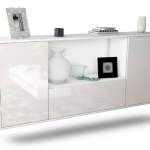 Sideboard Fort Collins, Weiß, hängend (180x79x35cm)