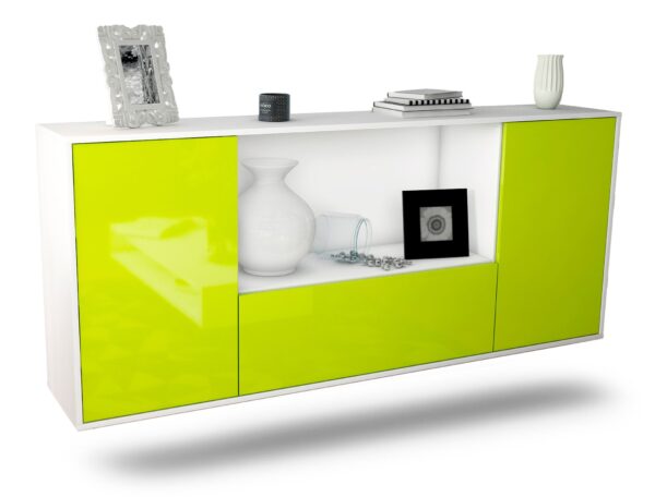 Sideboard Fort Collins, Grün, hängend (180x79x35cm)