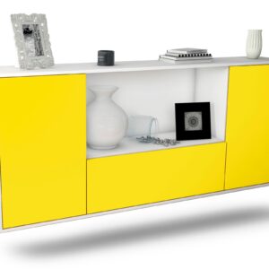Sideboard Fort Collins, Gelb, hängend (180x79x35cm)
