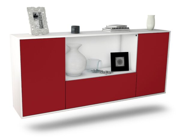 Sideboard Fort Collins, Bordeaux, hängend (180x79x35cm)