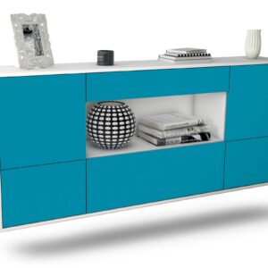 Sideboard East Los Angeles, Türkis, hängend (180x79x35cm)