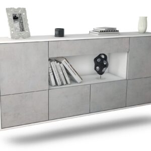 Sideboard Fullerton, Beton, hängend (180x79x35cm)