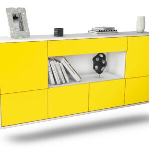 Sideboard Fullerton, Gelb, hängend (180x79x35cm)