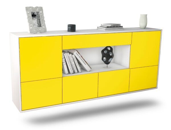 Sideboard Fullerton, Gelb, hängend (180x79x35cm)