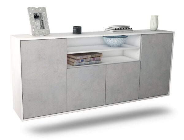 Sideboard Mesquite, Beton, hängend (180x79x35cm)