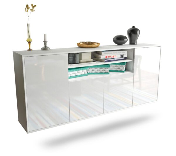 Sideboard Mesquite, Weiß, hängend (180x79x35cm)