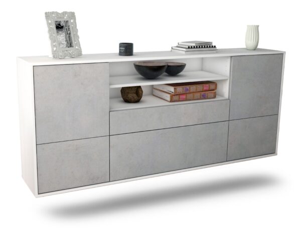 Sideboard Elk Grove, Beton, hängend (180x79x35cm)
