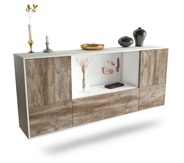Sideboard Sunnyvale, Treibholz, hängend (180x79x35cm)